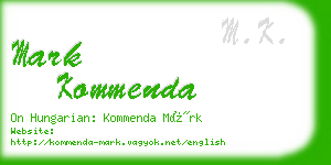 mark kommenda business card